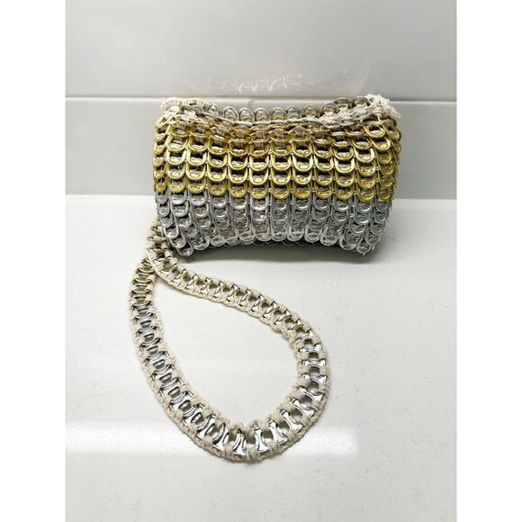 Stylish Gold and Silver Crossbody Bag - Picture 2 of 7